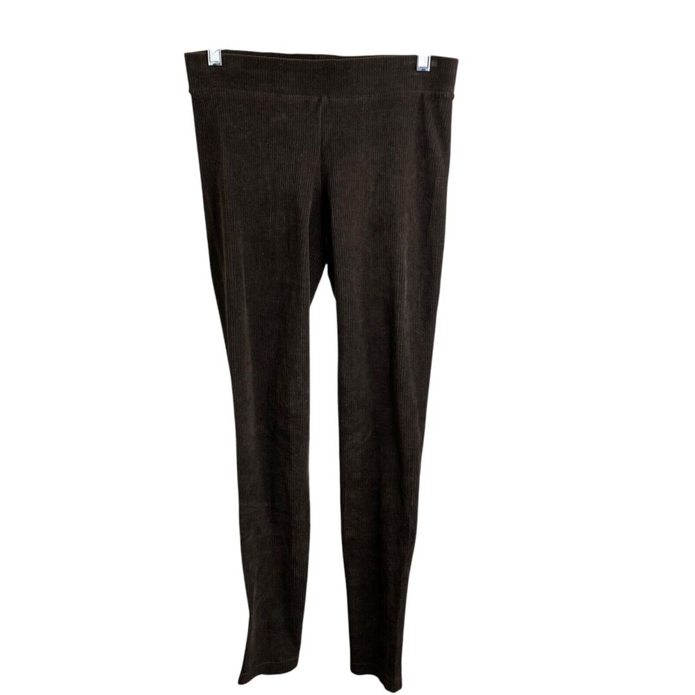 Vince Women’s Brown Wool Blend Ribbed Knit Leggings Size M Elevated Basics